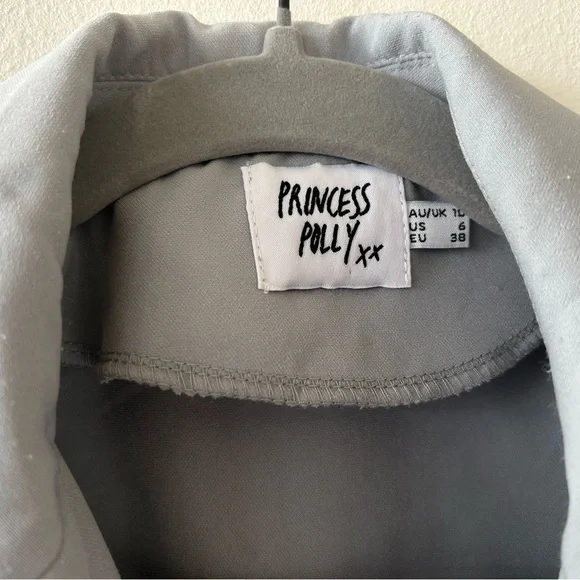 Princess Polly Light Gray Cropped Blazer - Picture 4 of 4
